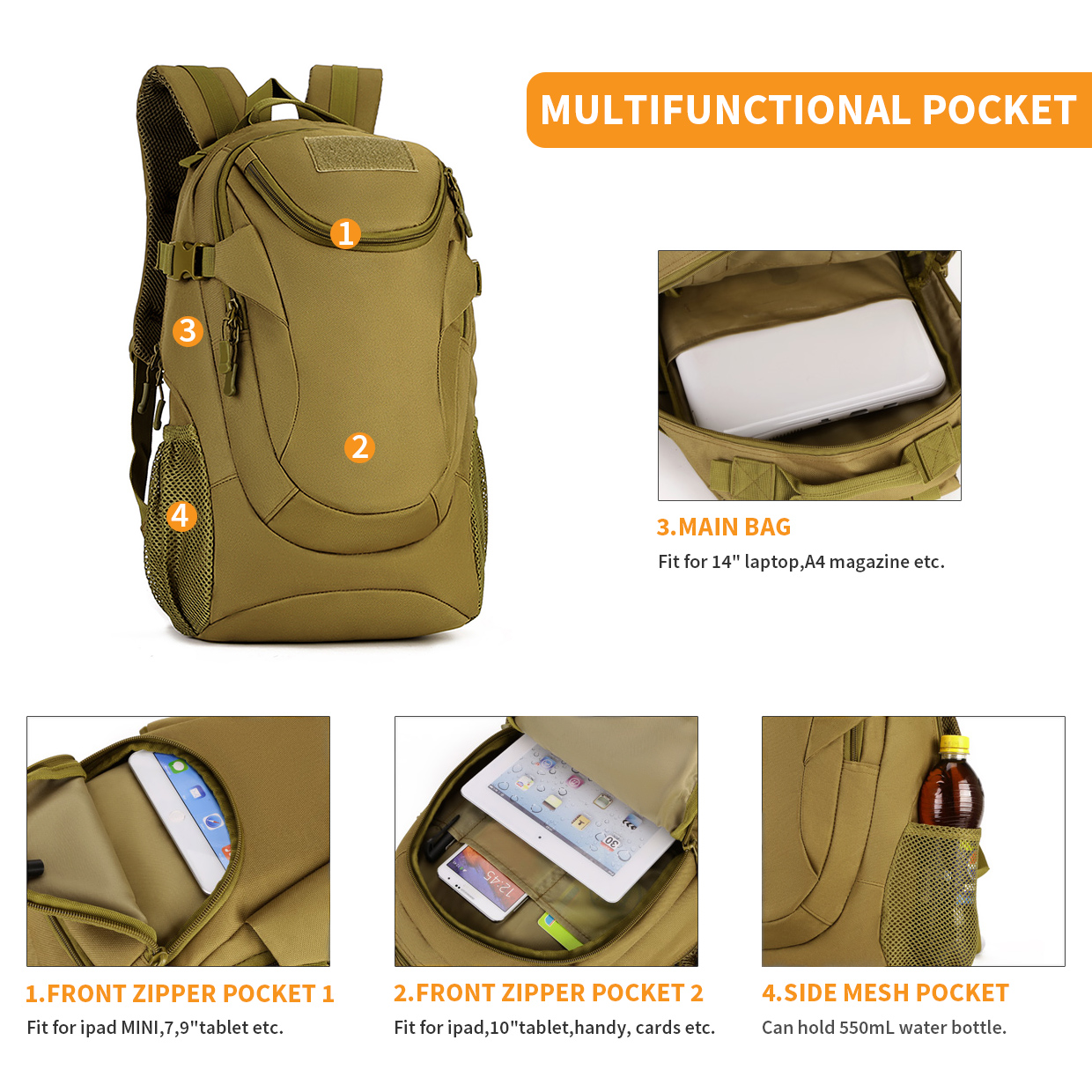 40L 60L Herren Damen Rucksack Wasserdicht Wanderrucksack Trekking Reiserucksack - Bild 13 von 75