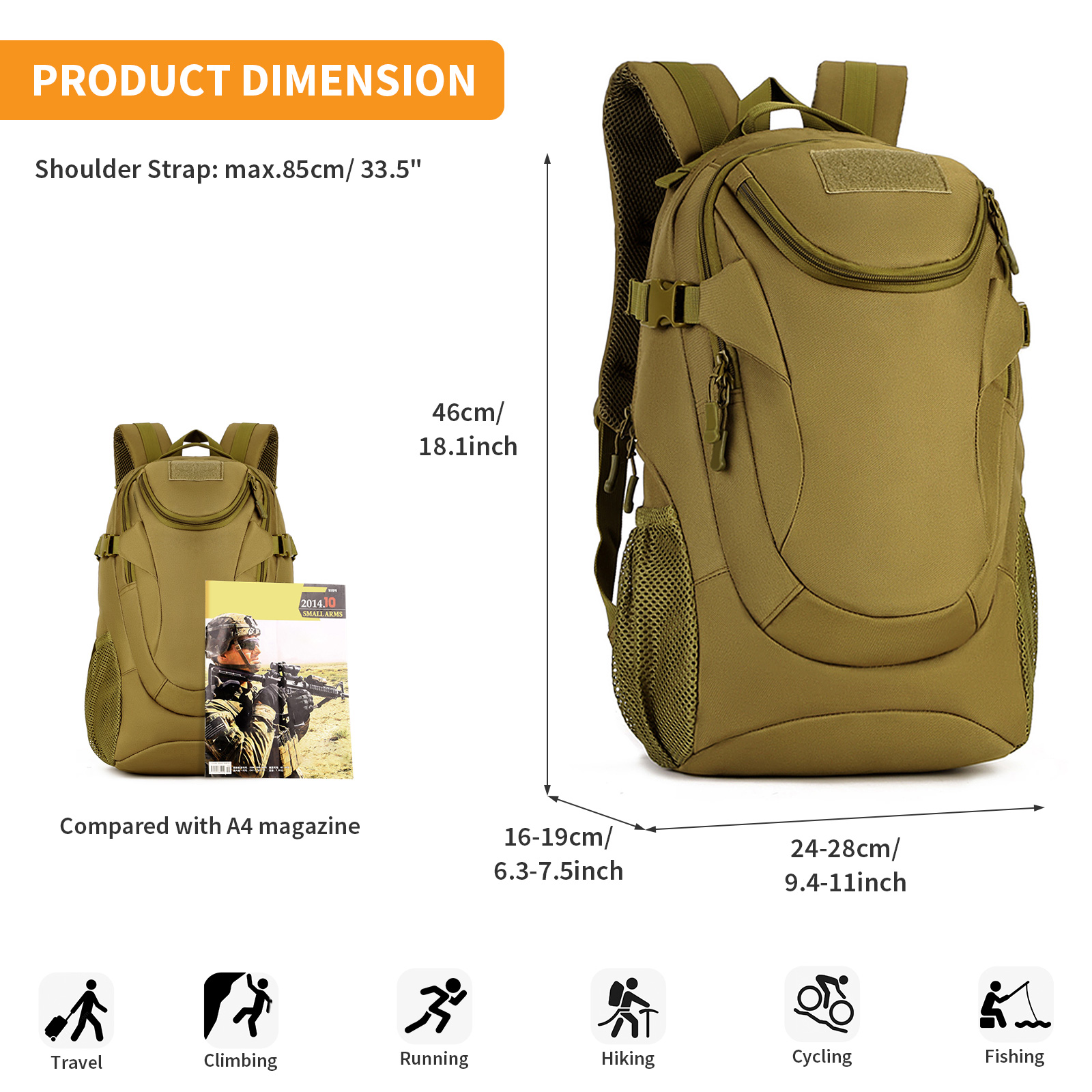 40L 60L Herren Damen Rucksack Wasserdicht Wanderrucksack Trekking Reiserucksack - Bild 14 von 75