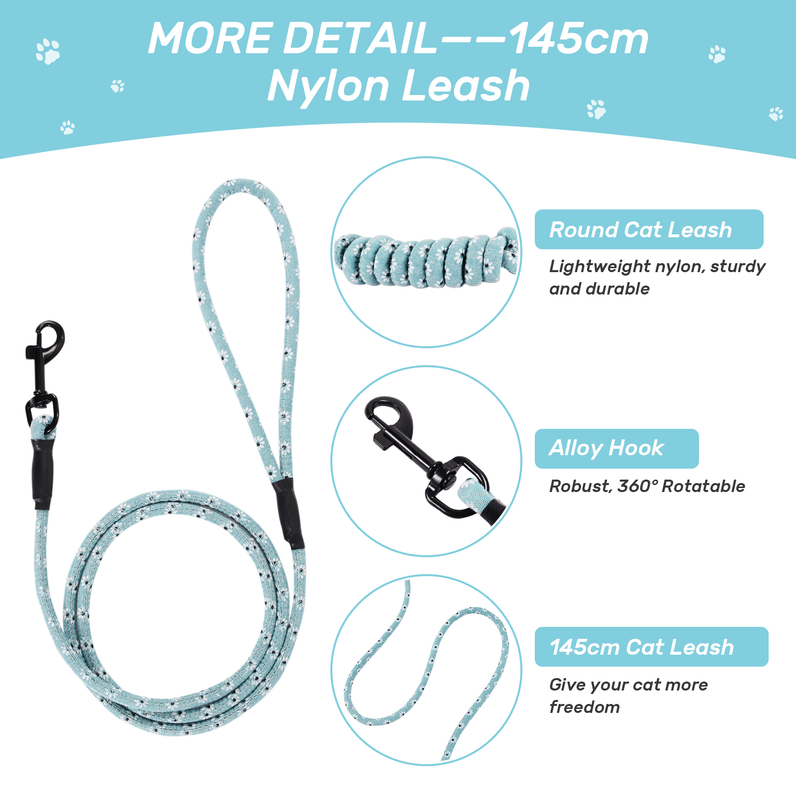 Katzengeschirr mit Leine Ausbruchsicher Soft Verstellbar Hundegeschirr Geschirr - Bild 40 von 52