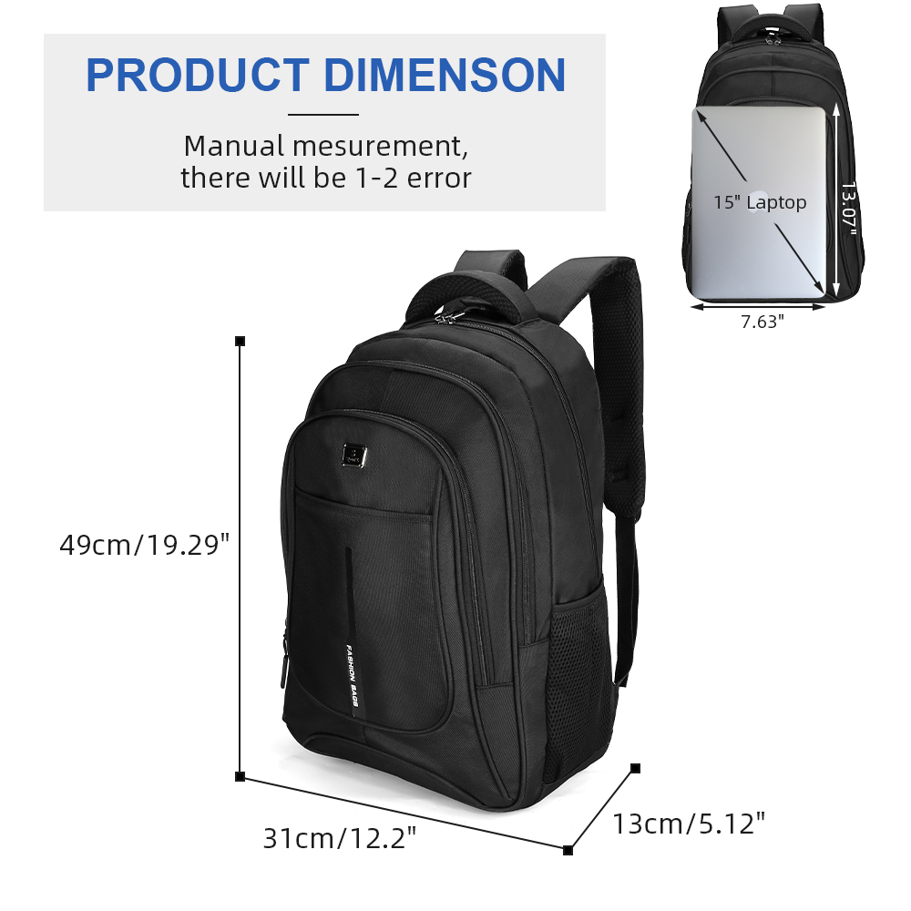 Womens Mens Laptop Backpack Waterproof Travel Rucksack College School Laptop Bag - Picture 32 of 50