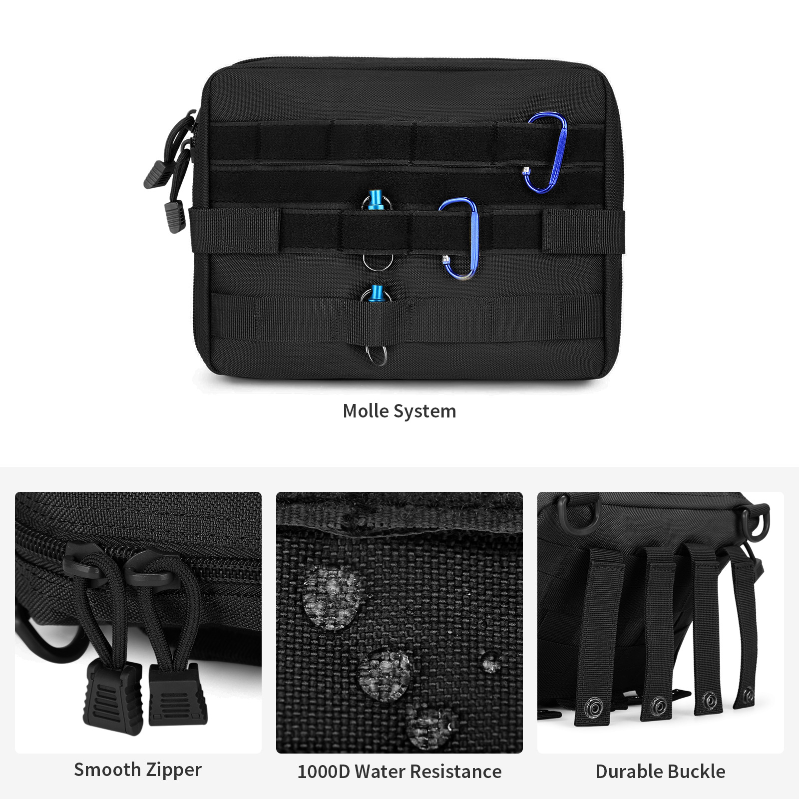 Military Tactical Molle Pouch Multi Purpose Utility Bag Outdoor EDC Waist Pack - Picture 74 of 95