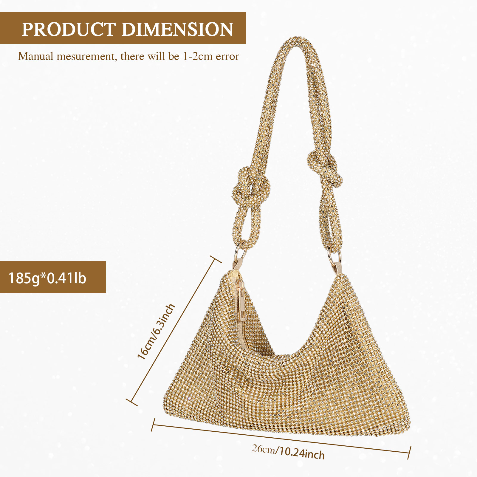 Damen Clutch Abendtasche Glitzer Umhängetasche Elegante Tasche Hochzeit Party