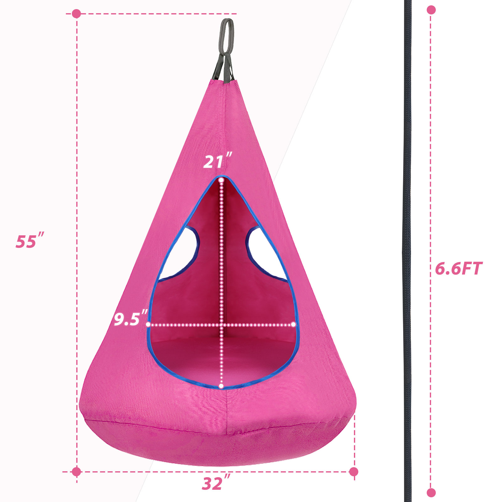 IN/Outdoor Children's Hanging Tree Tent Nest Swing Chair Hanging Hammock Chair - Picture 8 of 19
