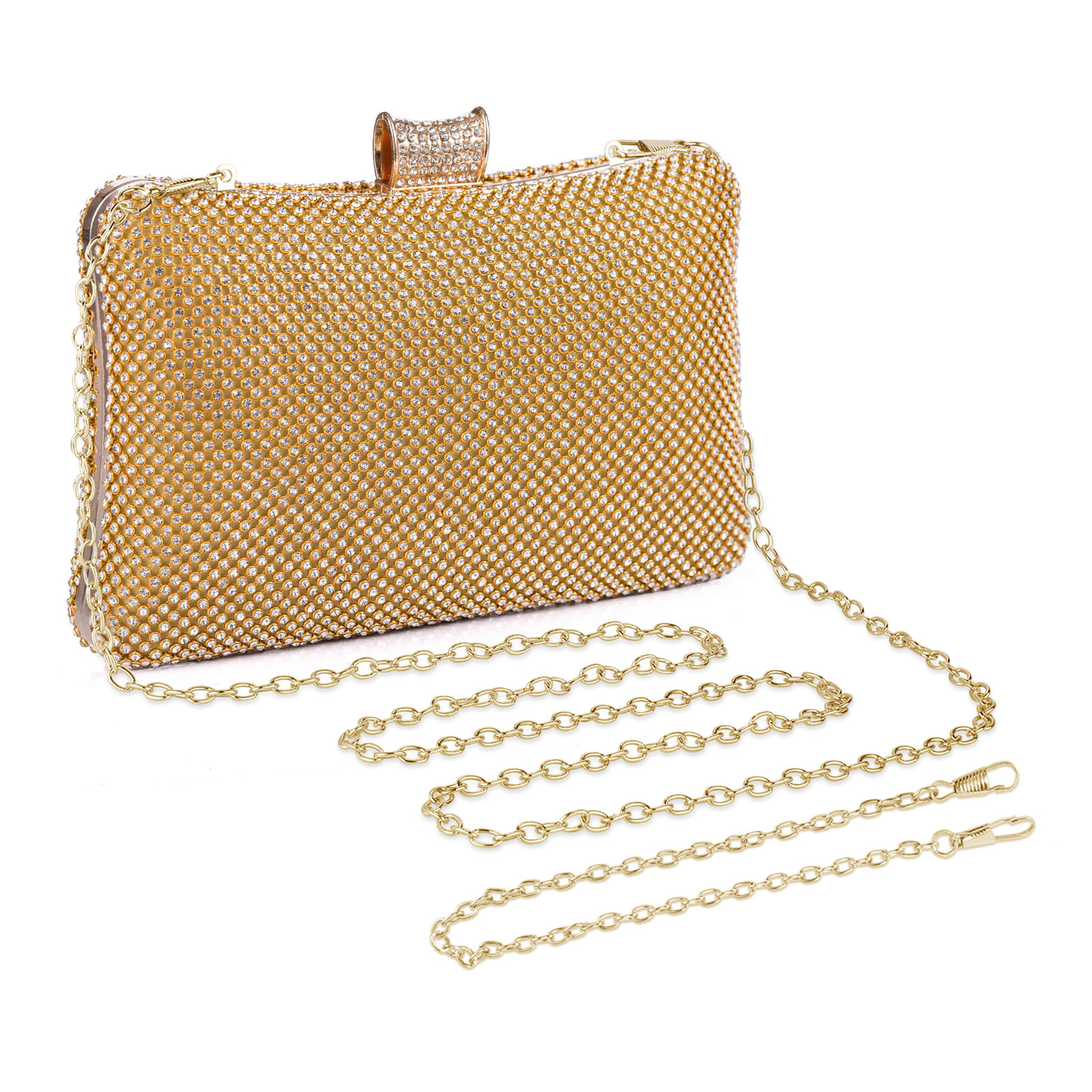 Vintage Women Evening Clutch Bag Glitter Handbag Wedding Party Prom Purse Case - Picture 30 of 30