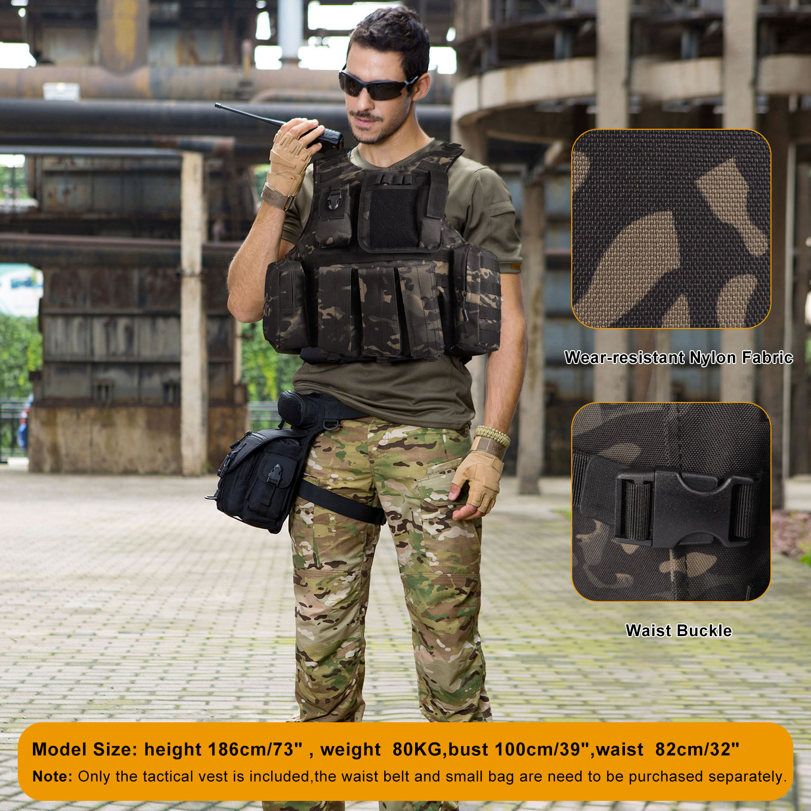 Taktische Weste Kampfmittelweste Schutz Combat Tactical Vest Militär Weste 