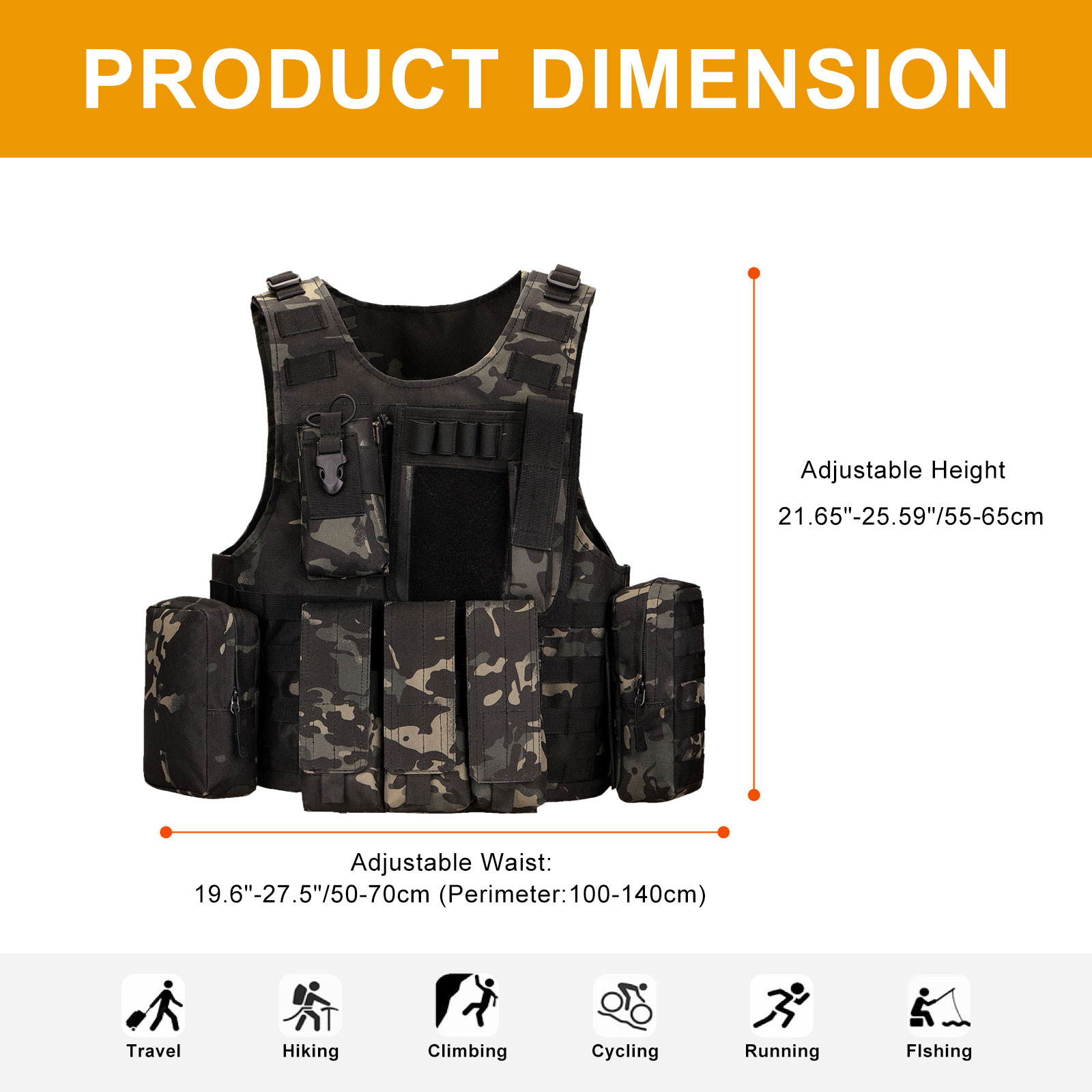 Taktische Weste Kampfmittelweste Schutz Combat Tactical Vest Militär Weste 