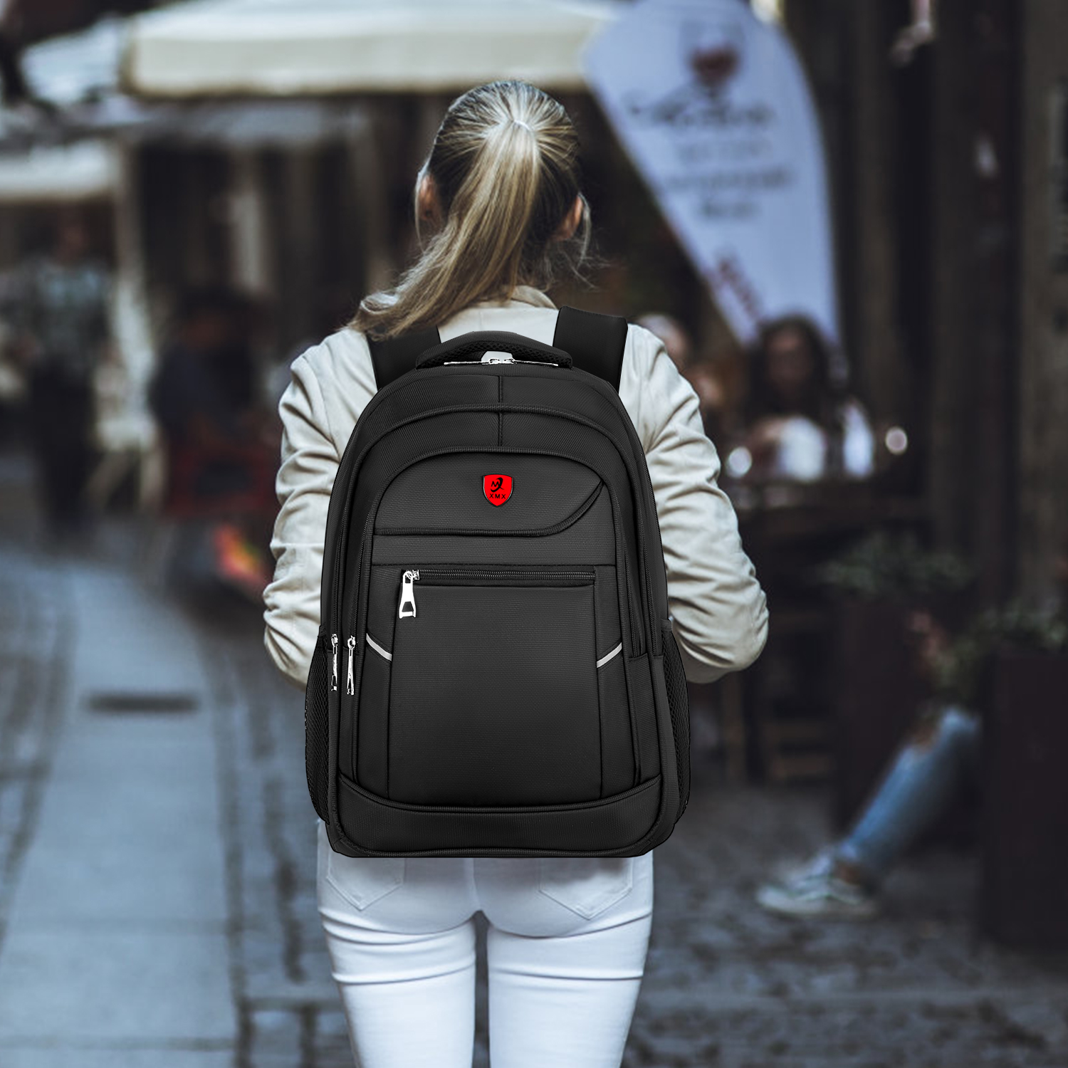 40L Backpack Waterproof Large Laptop Rucksack Men Women Travel School Bag Black - Picture 46 of 61