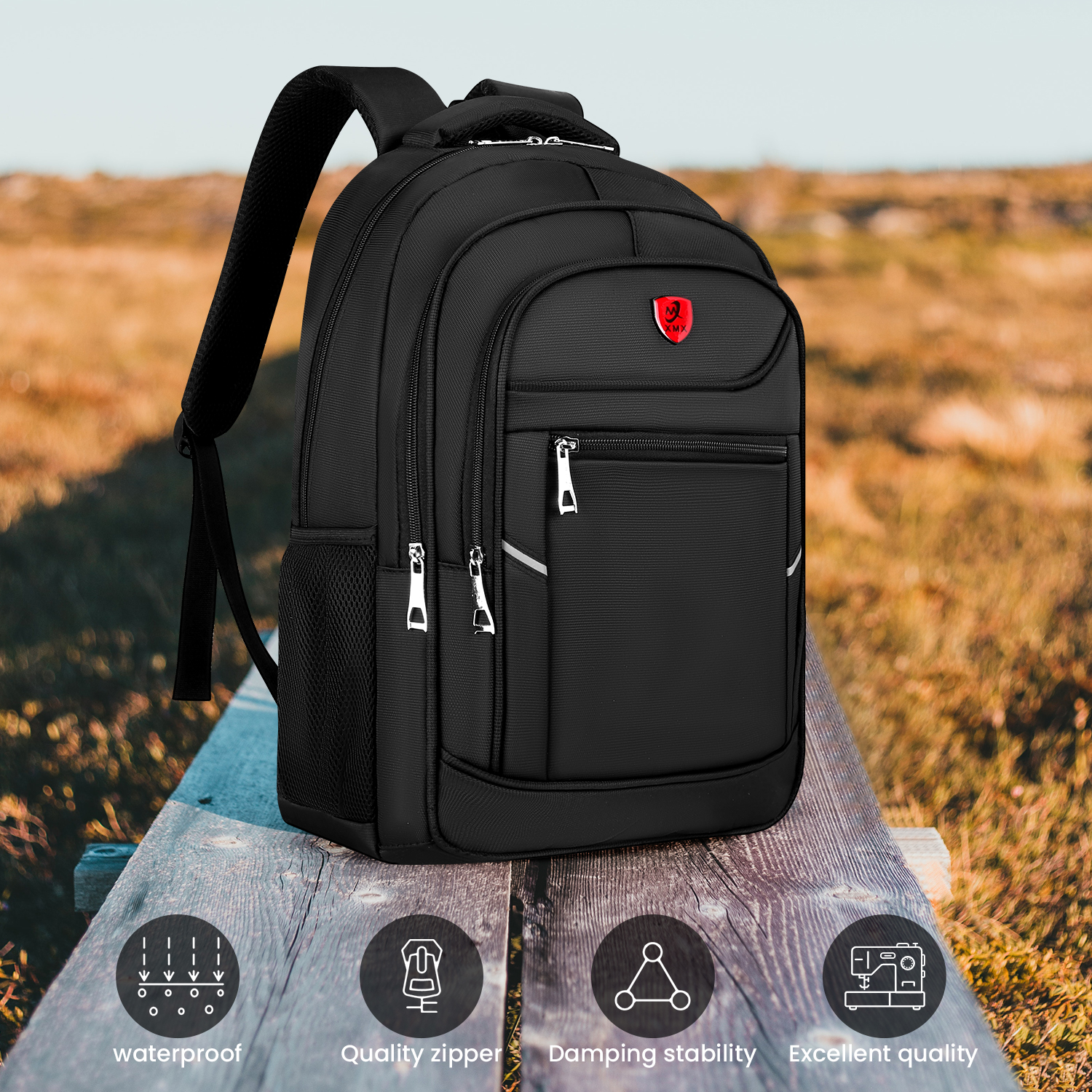 40L Backpack Waterproof Large Laptop Rucksack Men Women Travel School Bag Black - Picture 52 of 61