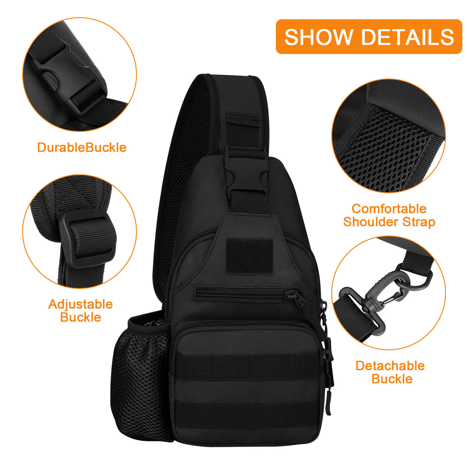 Taktische Umhängetasche Molle Schultertasche Militär Crossbody Bag Brust Pack