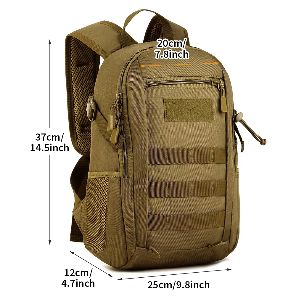 20L Small Daypack Molle Backpack Outdoor Hiking Daysack Student School Rucksack - Picture 10 of 19