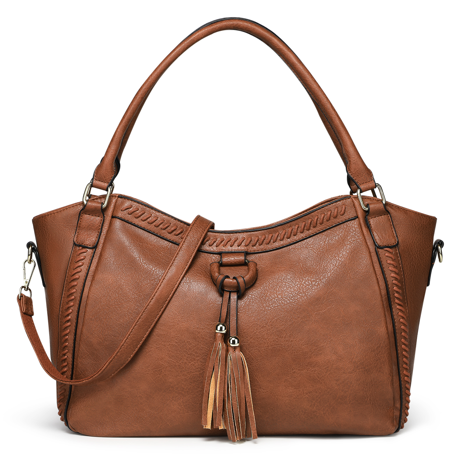 Damen Handtasche Leder Henkeltasche Umhängetasche Top Griff Handy Tasche Weiches