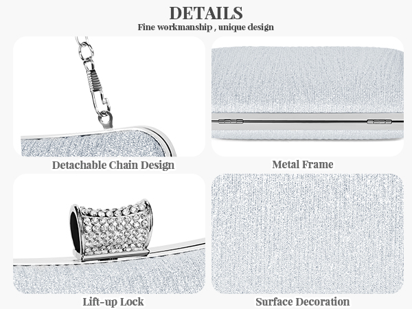 Glitzer Abendtaschen Damen Clutch Handtasche Umhängetasche Brauttasche Hochzeit