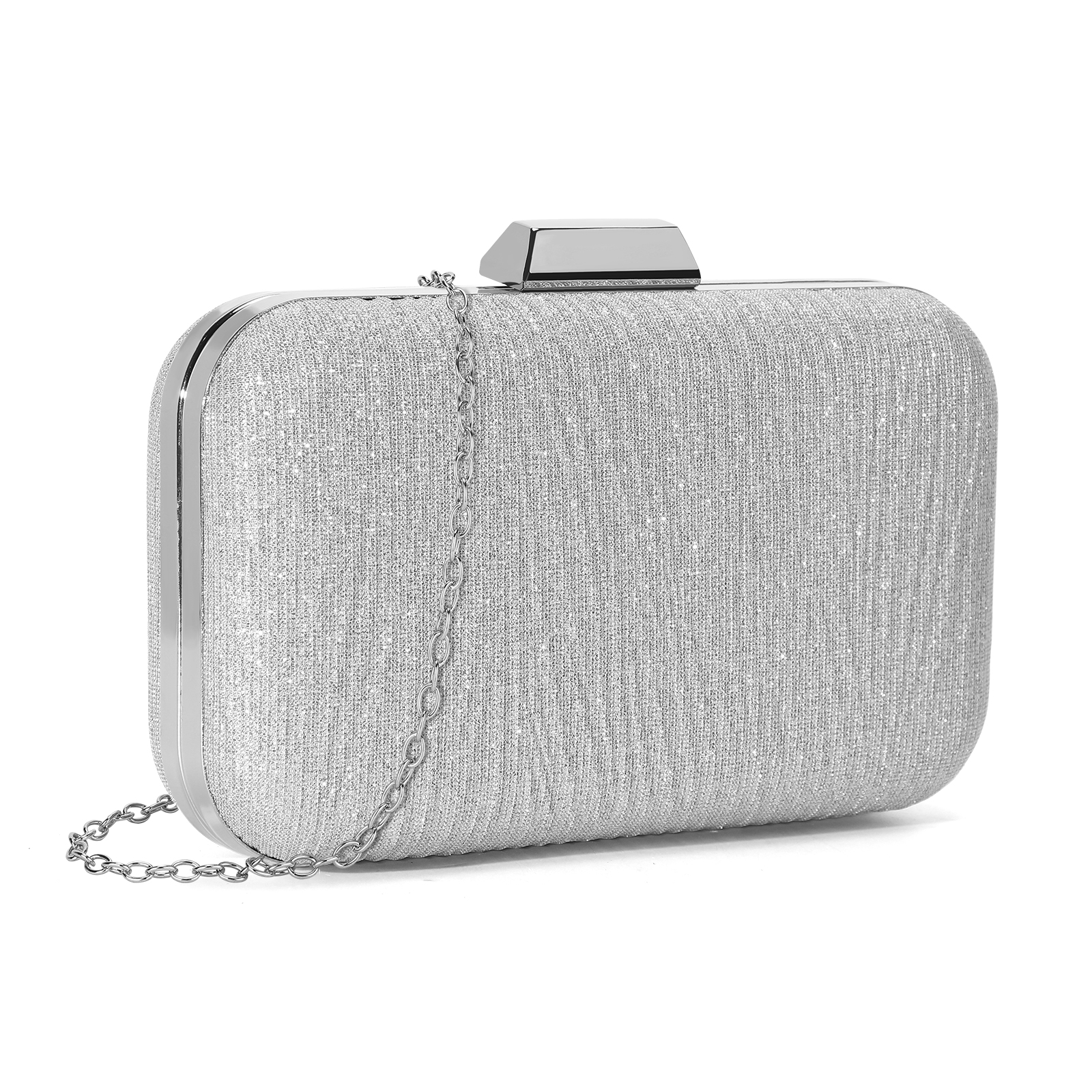 Women Evening Clutch Bag Glitter Handbag for Wedding Cocktail Prom Party Purse - Picture 57 of 85