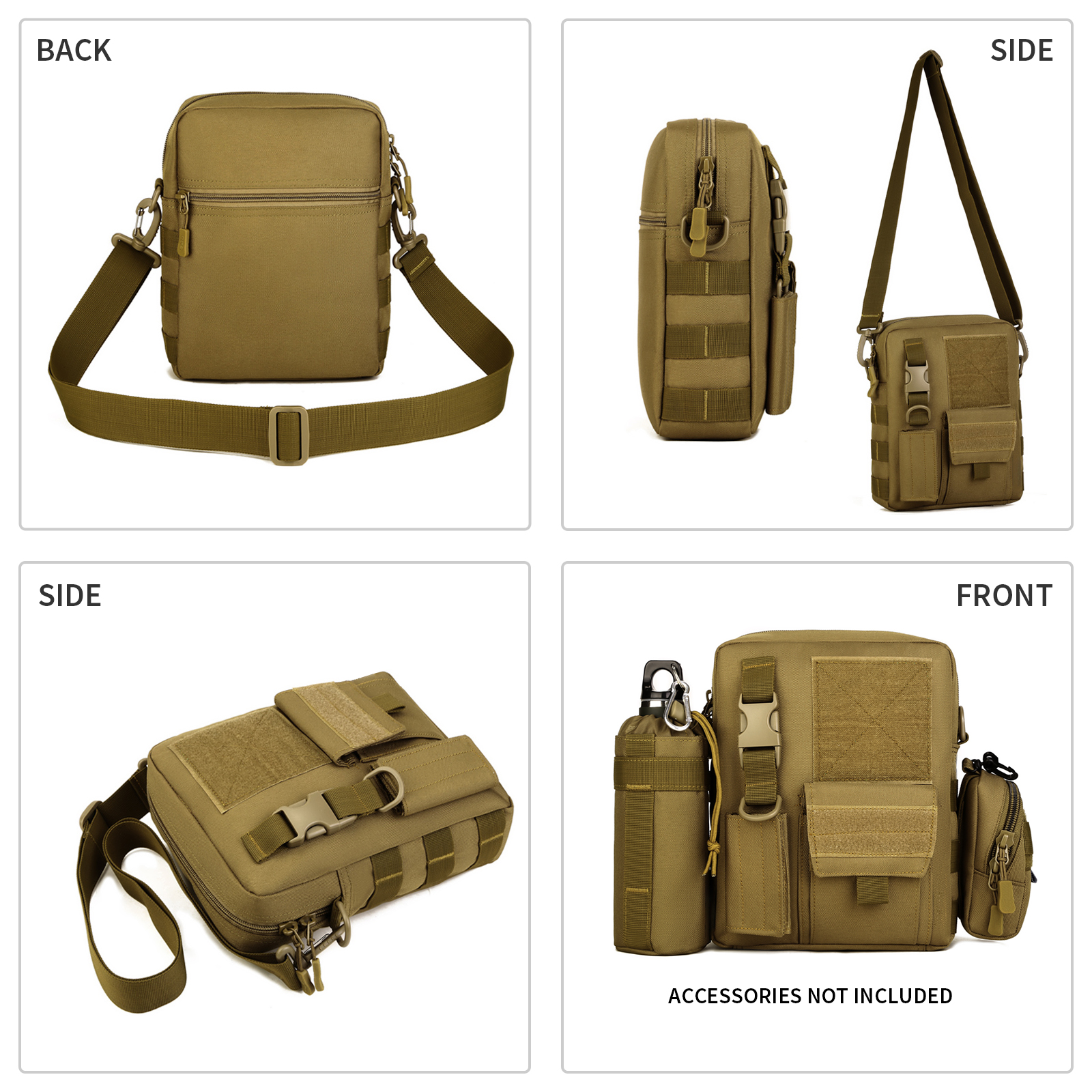 Taktisch Umhängetasche Molle Schultertasche Militär Crossbody Bag Wasserdicht