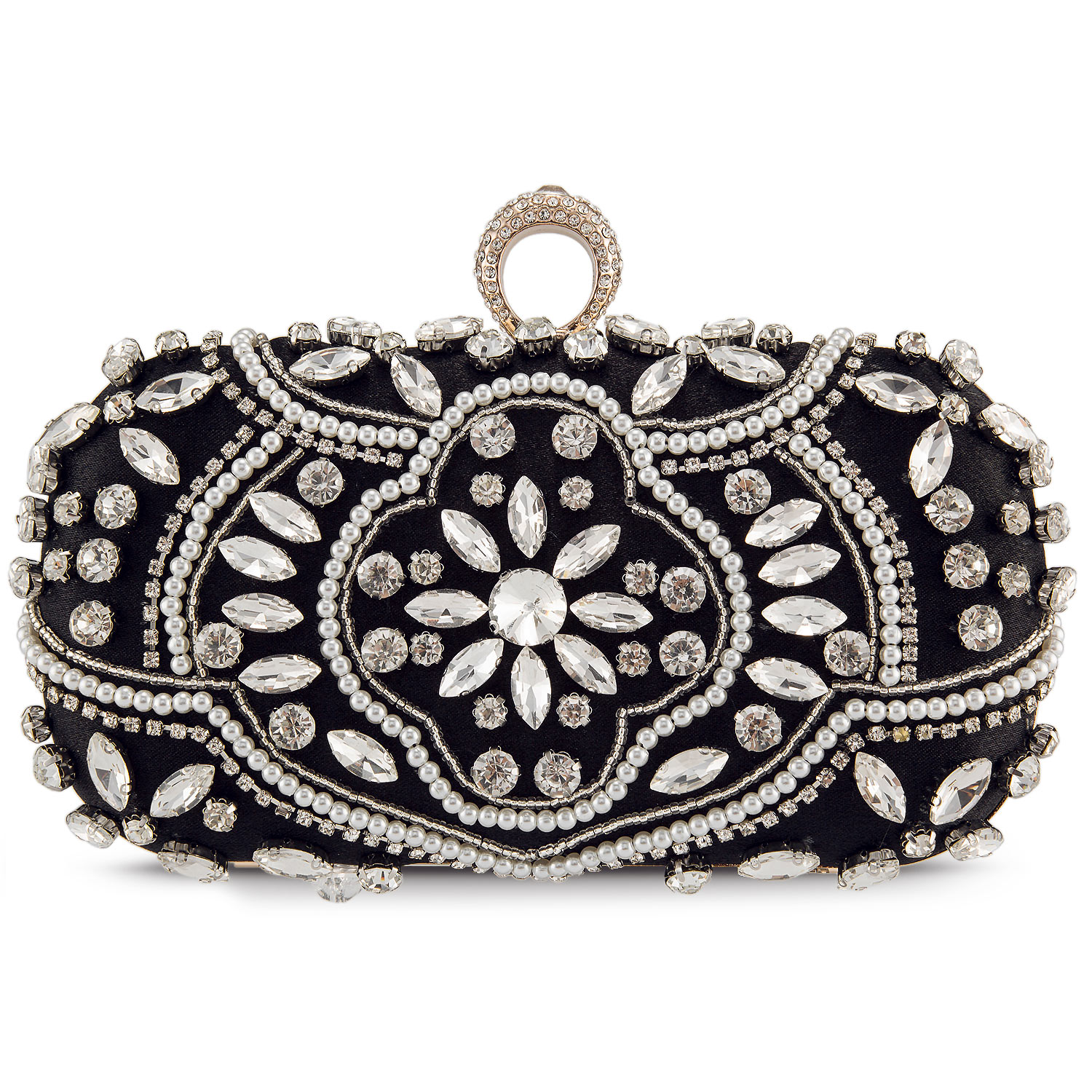 Damen Perlen Clutch Tasche Mode Diamant Abend Handtasche Braut Hochzeit Handtasche - Bild 2 von 26