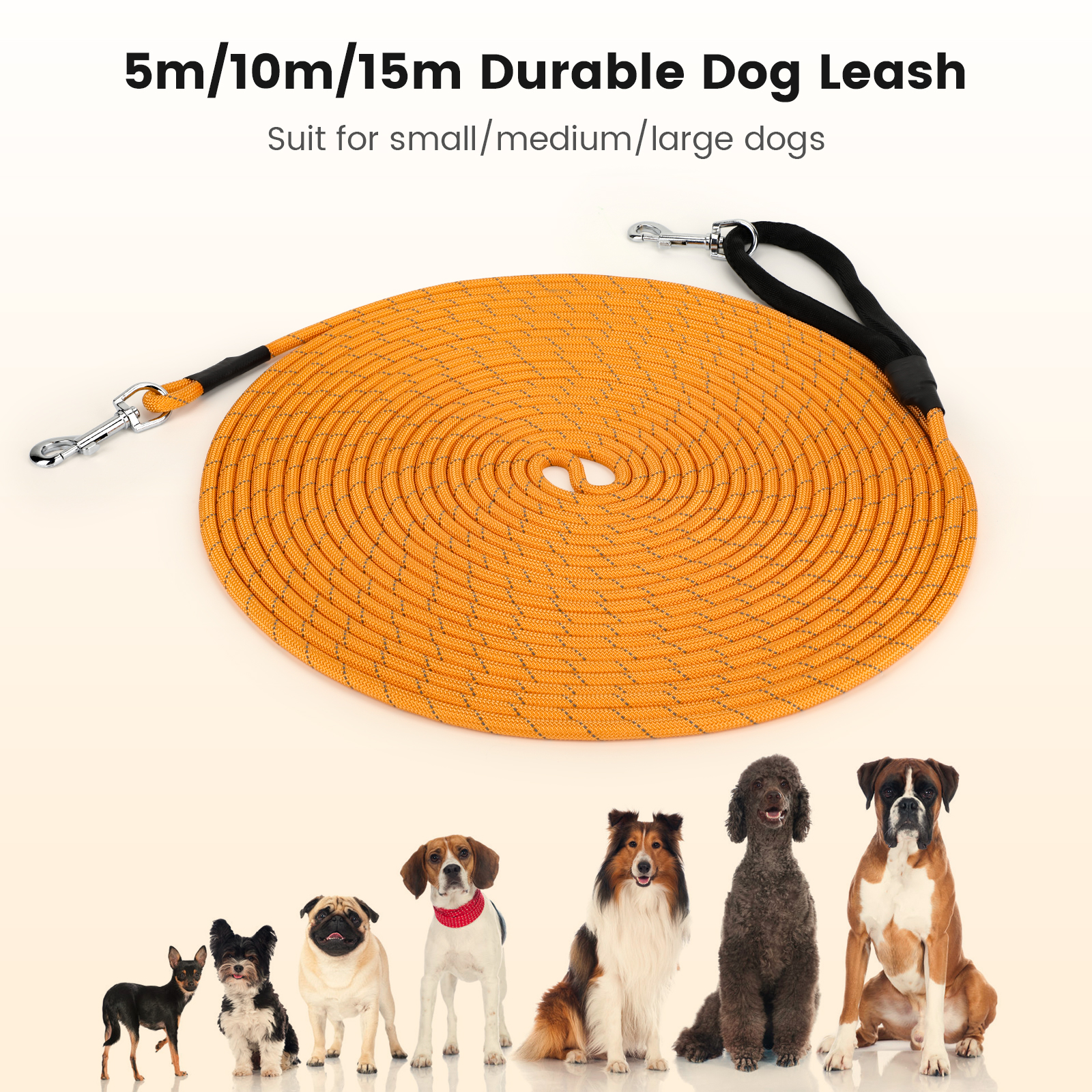 Schleppleine Hunde Laufleine Ausbildungsleine Suchleine Hundeleine 5m10m15m