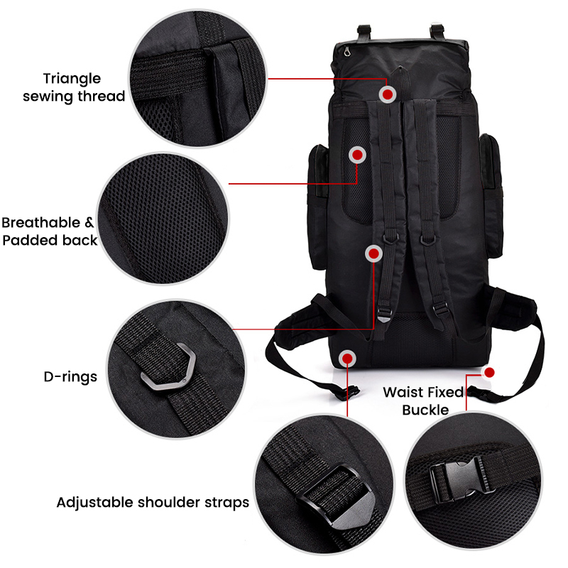 30L 60L 80L 100L Hiking Camping Backpack Waterproof Large Travel Rucksack Bags - Picture 73 of 77