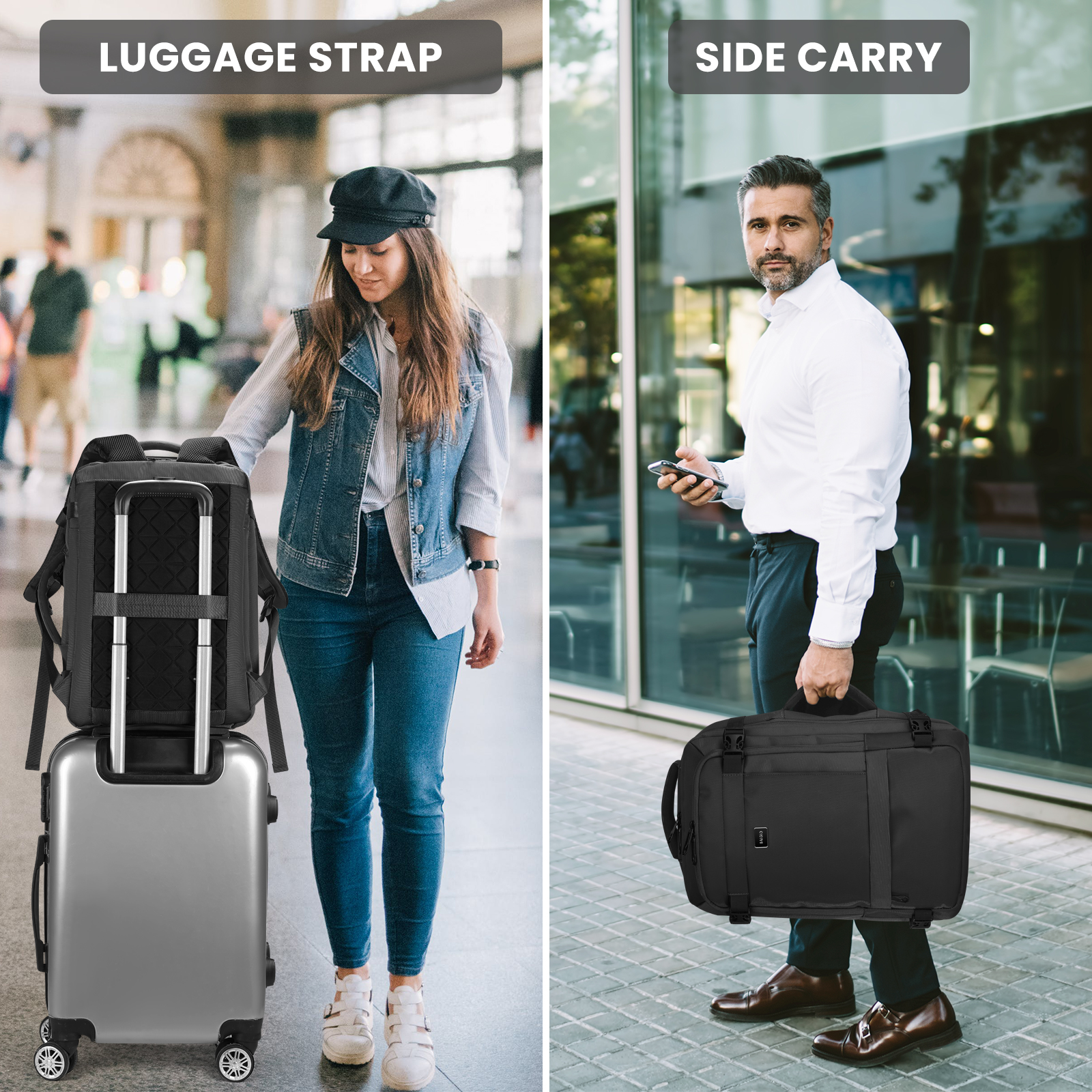 Rucksack 40x20x25 Handgepäck Reiserucksack Ryanair Boardgepäck Schulrucksack Neu - Bild 18 von 63
