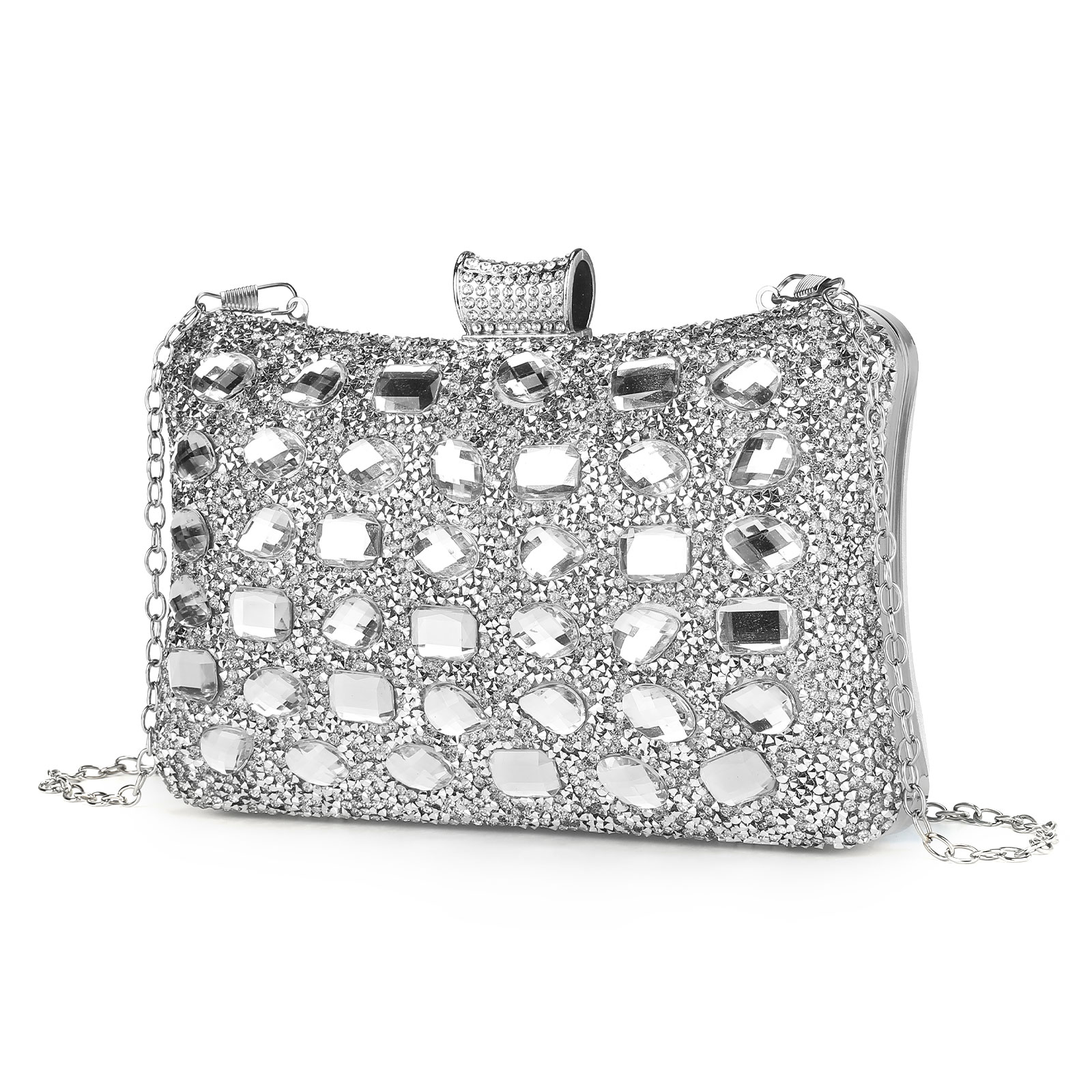 Vintage Damen Handtasche Abendtasche Glitzer Clutch Tasche Klein Schultertasche