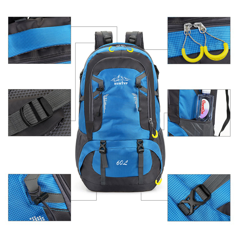 40L 60L Herren Damen Rucksack Wasserdicht Wanderrucksack Trekking Reiserucksack - Bild 51 von 75