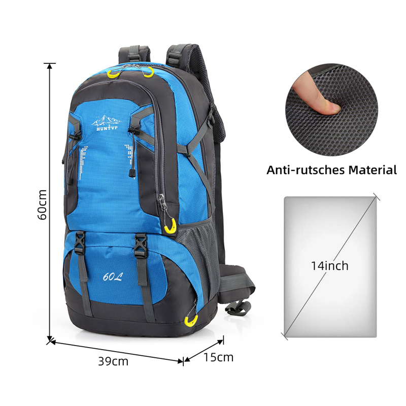 40L 60L Herren Damen Rucksack Wasserdicht Wanderrucksack Trekking Reiserucksack - Bild 56 von 75