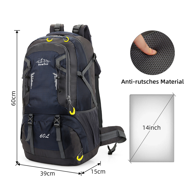 40L 60L Herren Damen Rucksack Wasserdicht Wanderrucksack Trekking Reiserucksack - Bild 60 von 75