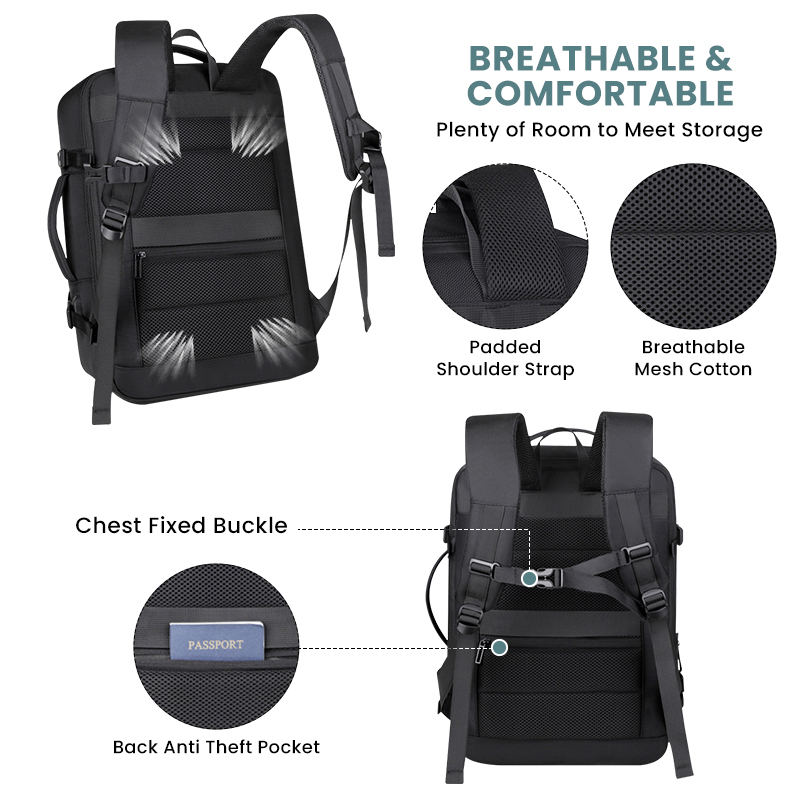 Rucksack 40x20x25 Handgepäck Reiserucksack Ryanair Boardgepäck Schulrucksack Neu - Bild 34 von 63