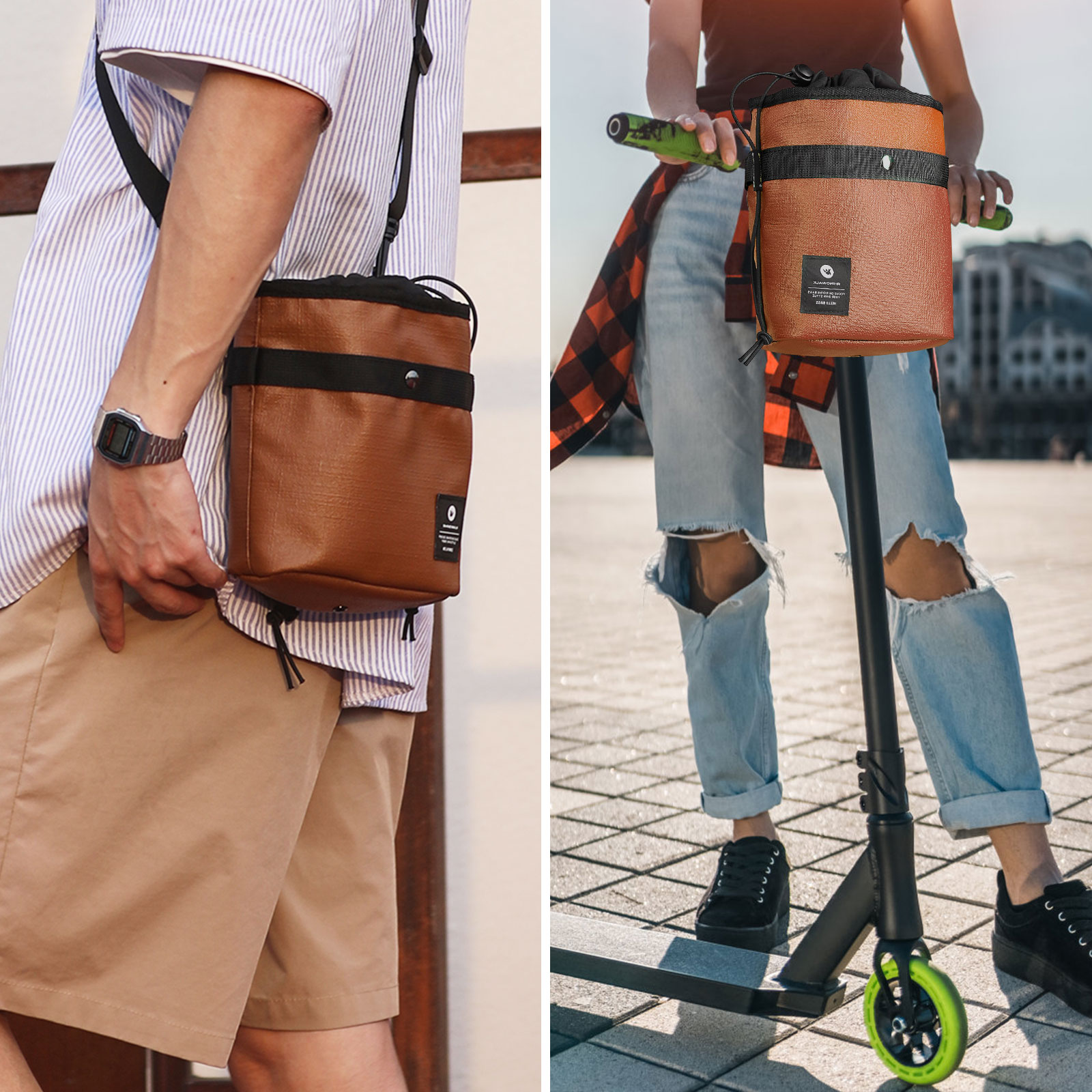 3.5L Lenkertasche Fahrradtaschen E-Scooter Herren Umhängetasche Schultertasche