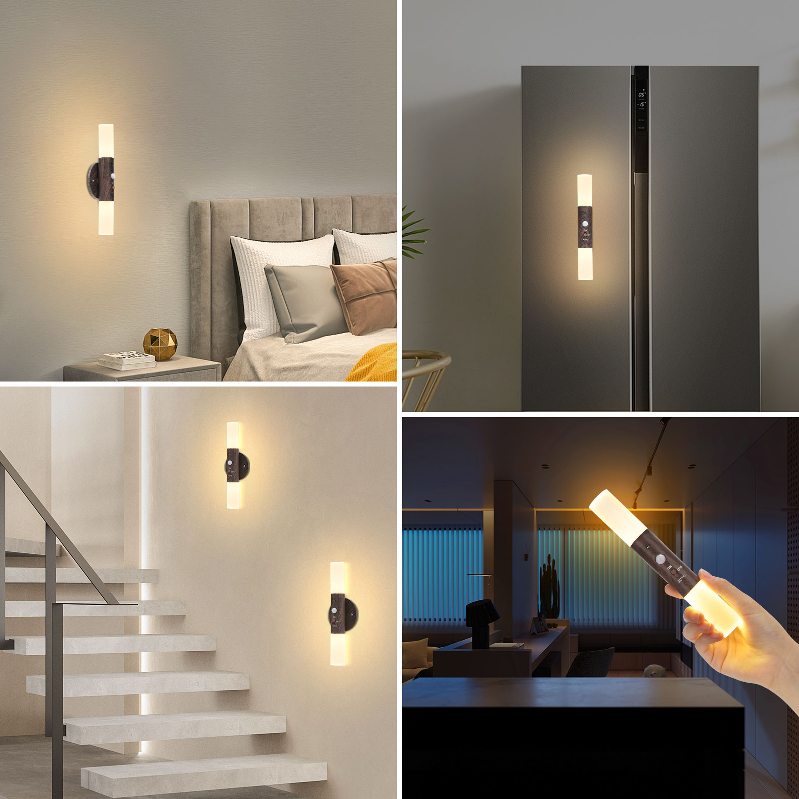 Motion Sensor Night Lights Up Down Wall Light Indoor Lamp Wall Sconce Fixture - Picture 13 of 15