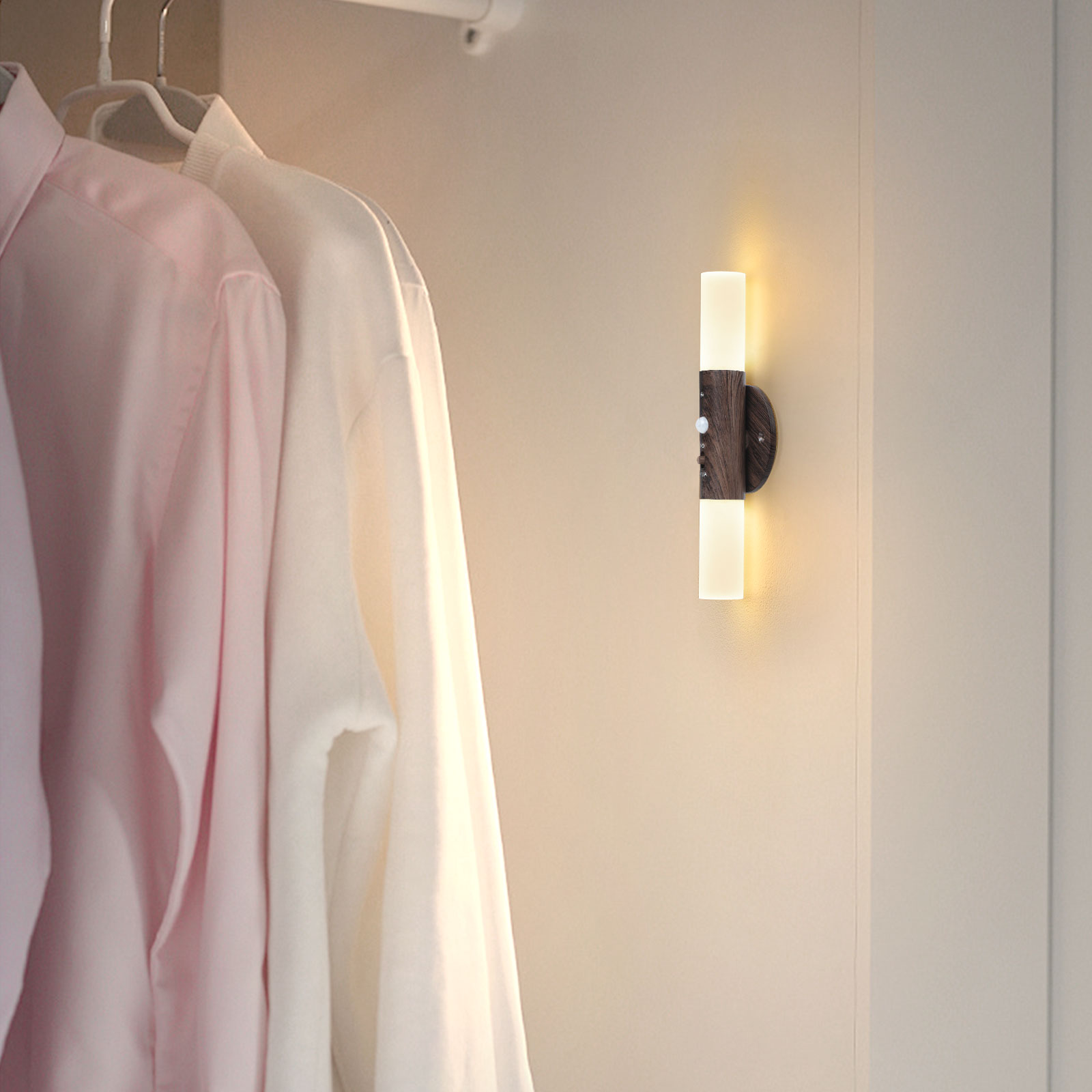 Motion Sensor Night Lights Up Down Wall Light Indoor Lamp Wall Sconce Fixture - Picture 14 of 15
